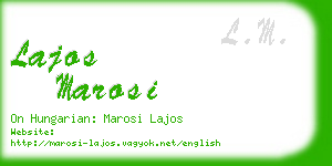 lajos marosi business card